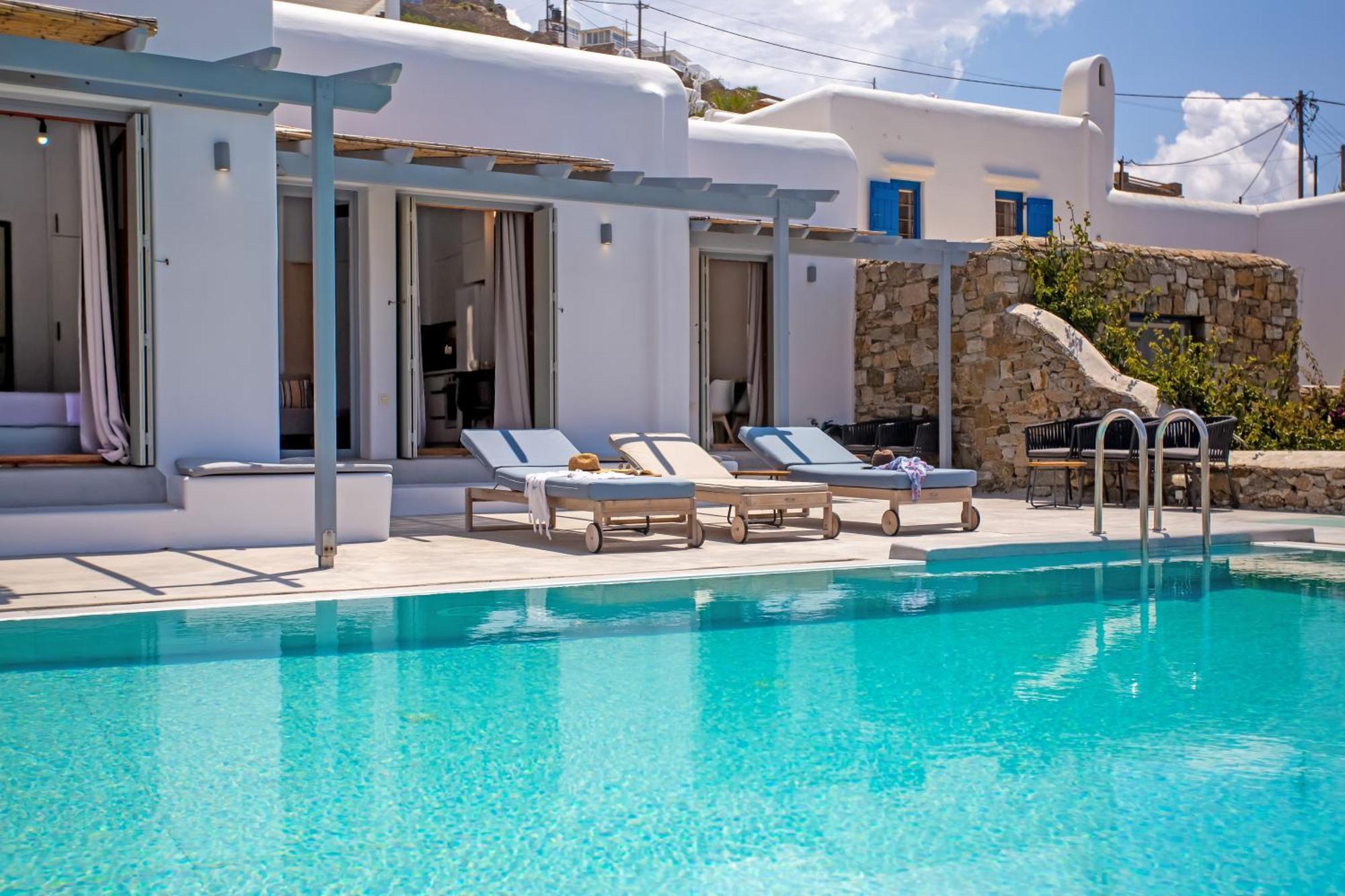 Terra White Seaview Pool Apartments & Suites Mykonos Town Екстер'єр фото